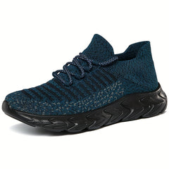Women's Knit Sports Shoes Lace Up Running Sneakers