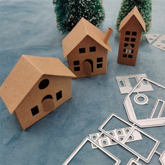 Christmas Metal Cutting Dies 3D House Embossing Template