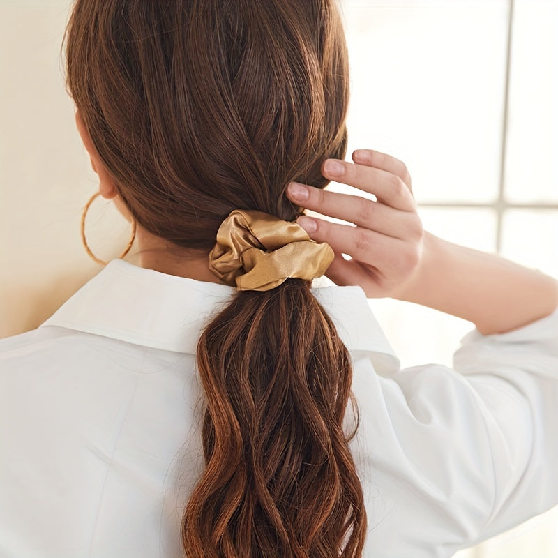 12pcs Mixed Satin Hair Tie Elastic Scrunchie Hair Rope Accessory