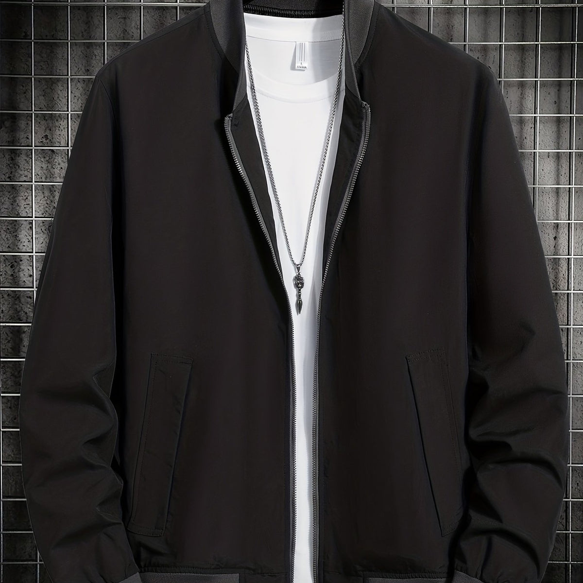 Men's Lightweight Zip Up Jacket Coat for Spring Fall