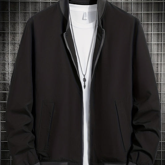 Men's Lightweight Zip Up Jacket Coat for Spring Fall