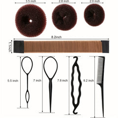 Hair Bun Shaper Set with Bun Maker Kit