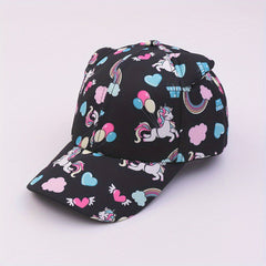 Rainbow Unicorn Little Girls Baseball Cap