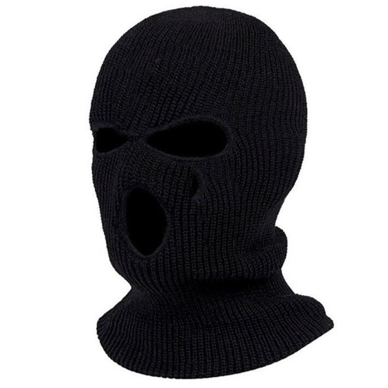 Winter Warm Head Cover 3 hole Knitting Ski Mask Cold Proof Riding Full Face Mask