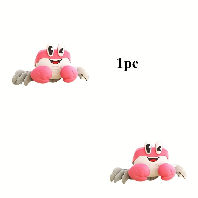 Interactive Crab Crawling Toy Lights & Sound Bionic Legs Pink Yellow