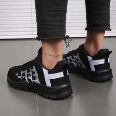 Breathable Flying Woven Running Shoes Wear Resistant Non Slip Sneakers