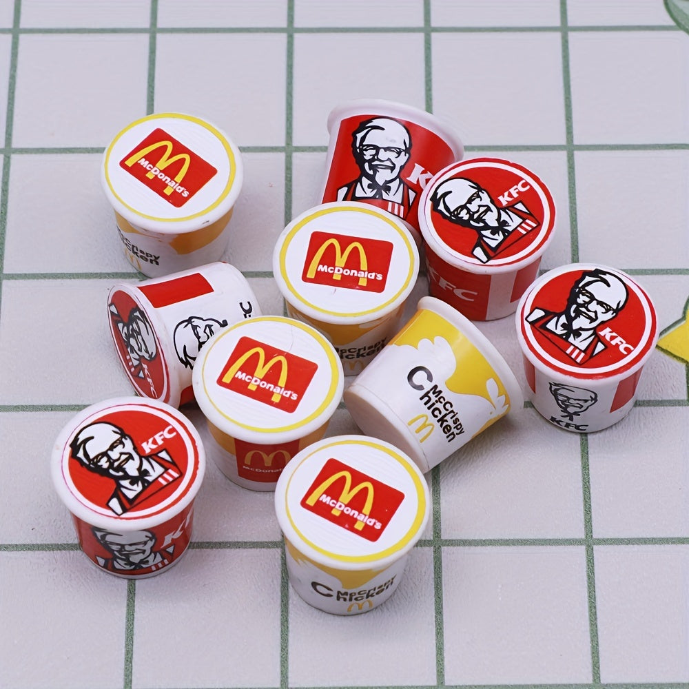 5pcs Set 1 12 Dollhouse Mini Fast Food Family Bucket Model Toys