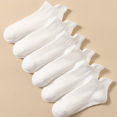 6 Pairs Women's Essential Low Cut Ankle Socks Soft Lightweight Stockings