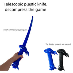 Plastic Telescopic Samurai Sword Fun Decompression Toy for Parties