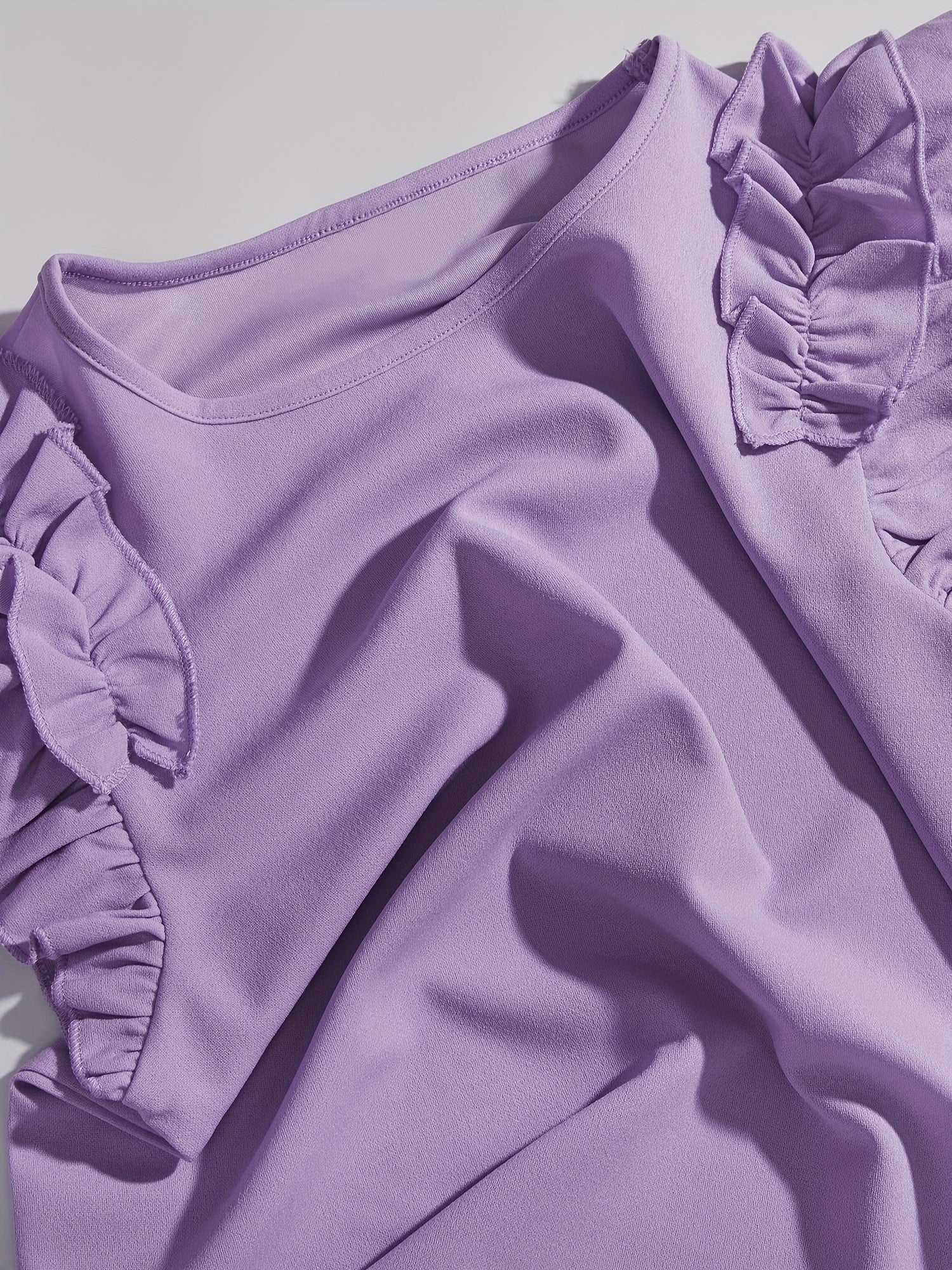 Girl's Ruffle Sleeve Shirt & Floral Skirt Set