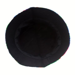 Letter Graffiti Bucket Hat Double Sided Wear Mens Womens Sunshade