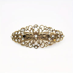 Silvery Four Leaf Clover Hair Clip French Barrette Women Hair Accessorie