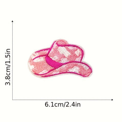 16pcs Pink Cartoon Iron On Patches Sew On Embroidered Applique Repair