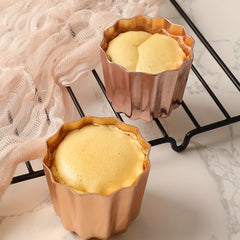 4pcs Non Stick Canele Pan Mousse Cake Mold Pudding Mold Baking Tools