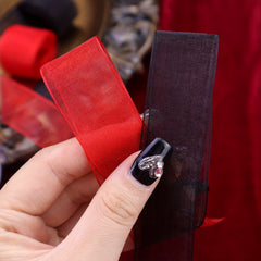 5 Yards Sheer Chiffon Organza Satin Ribbon for Wrapping and Decorating