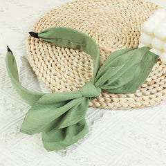 Double Bow Knotted Headband Wide Head Hoop Style Headdress