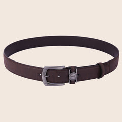 Men's Coffee Brown Double Line Perforated Belt