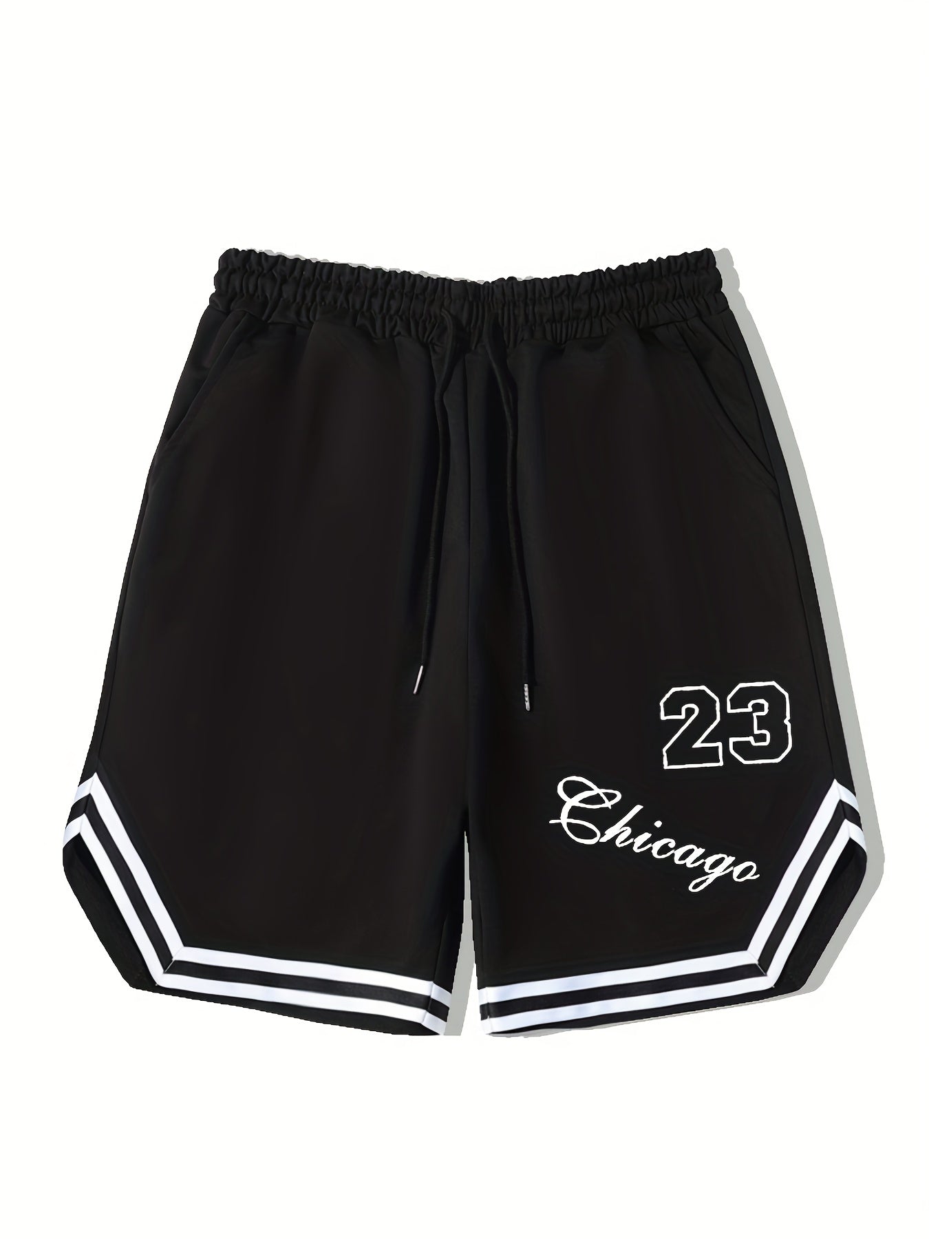 Men's Chicago Graphic Drawstring Stretchy Short Pants