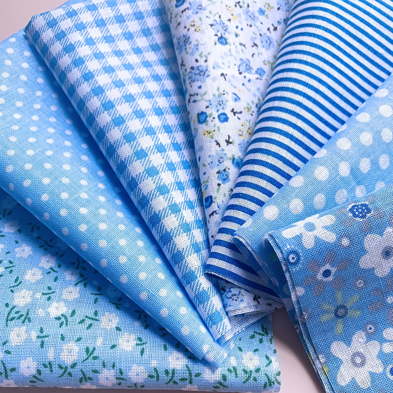 7 Pc Cotton Cloth Set for Crafts & Sewing Projects - Christmas Thanksgiving