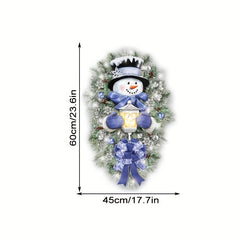 Christmas Decoration Sticker Snowman Wreath Window Door Wall Party Decor
