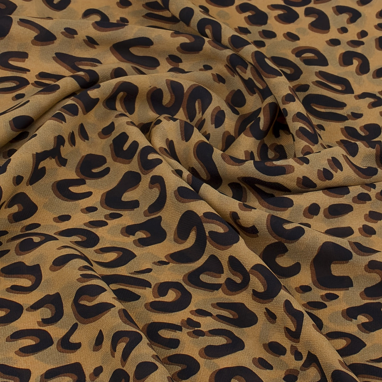 Leopard Print Chiffon Scarf Lightweight Floral Beach Wrap Shawl