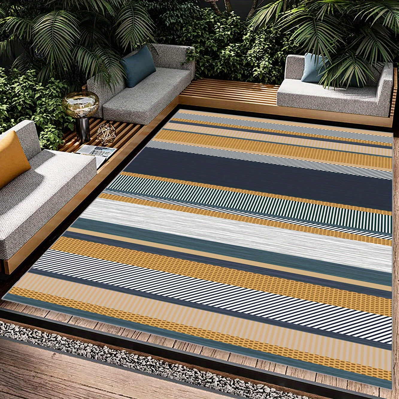 Geometric Lines Large Rug for Living Room Sofa Bedroom Kitchen Home Office