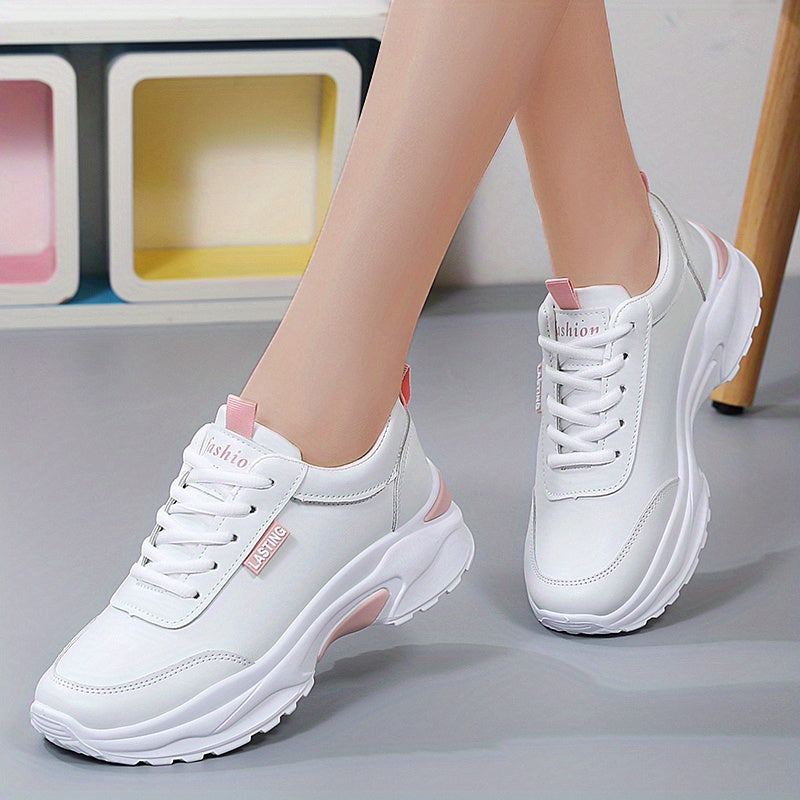 Women's Lace Up Low Top Running Shoes Outdoor Non Slip Sneakers