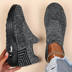Women's Breathable Knit Sneakers Low Top Slip On Shoes