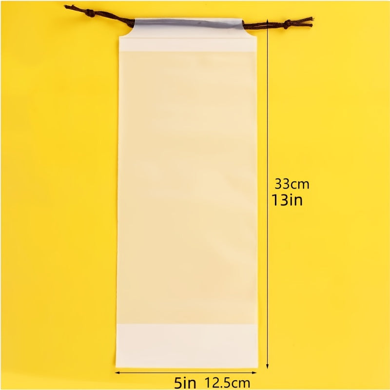 Waterproof Umbrella Storage Bag Drawstring Plastic Translucent 13x5in