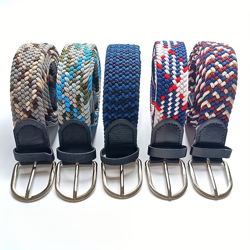 Casual Elastic Braided Belt No Punching Braided Belt