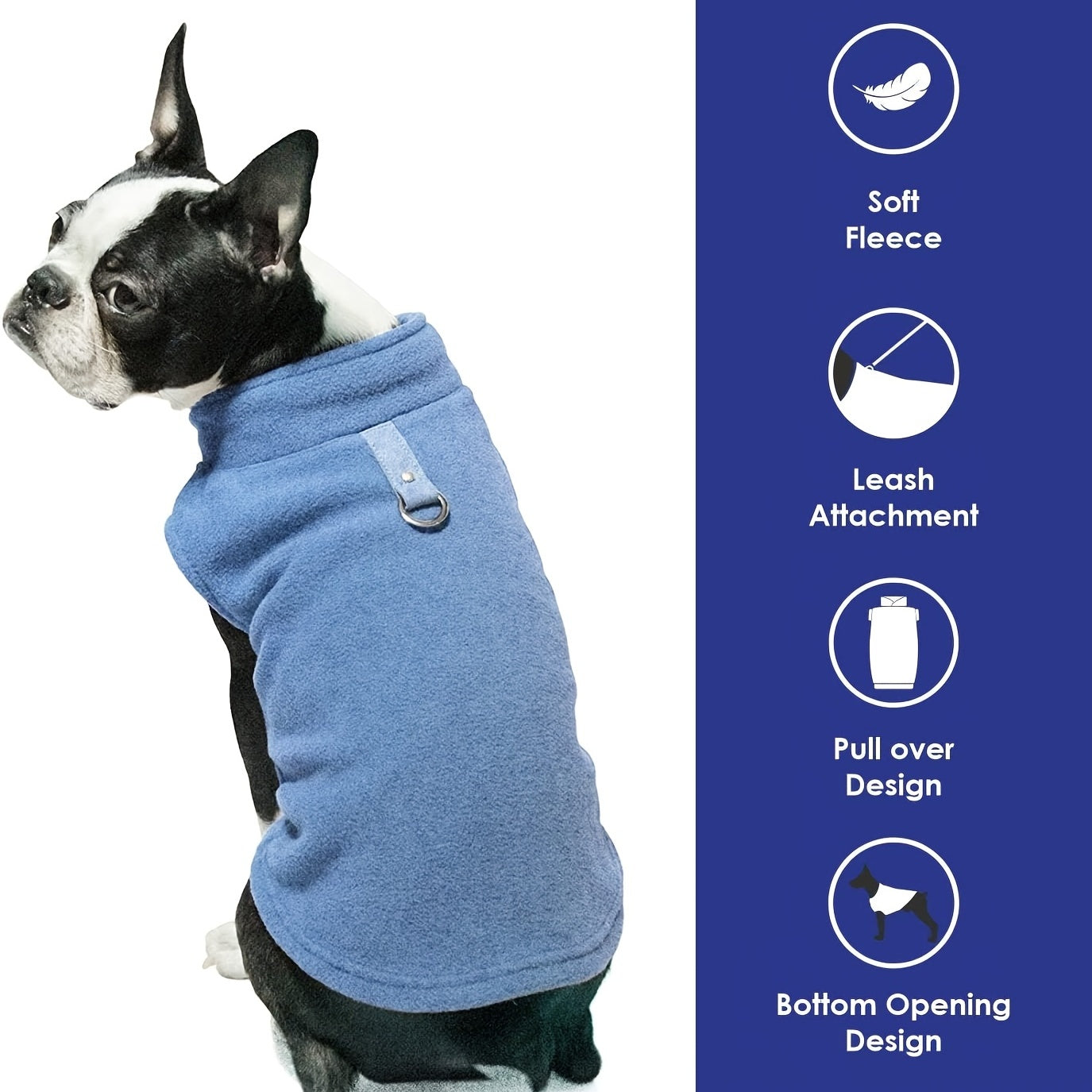 Cozy Fleece Dog Vest Winter Sweater Coat Small Dogs Warm Pullover Jacket