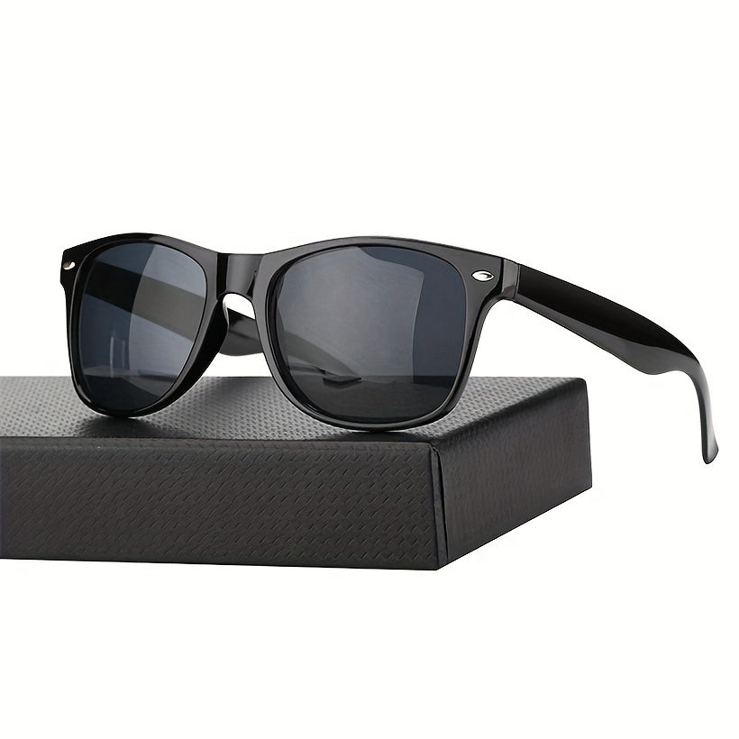 Square Frame Sunglasses Rivet Decor Glasses UV400