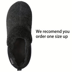 Men's Memory Foam Cozy Slippers With Fleece Lining