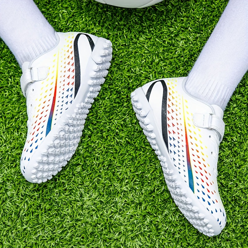 Boy's Turf Football Boots With Hook And Loop Fastener