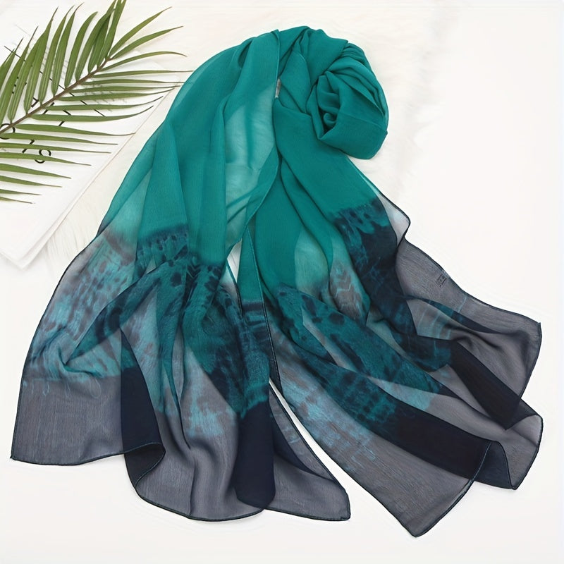 Chiffon Gradient Scarf Lightweight For Women Boho Beach Sun Protection