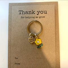 Flower Pendant Keychain Keyring Teacher Gift Travel Gift