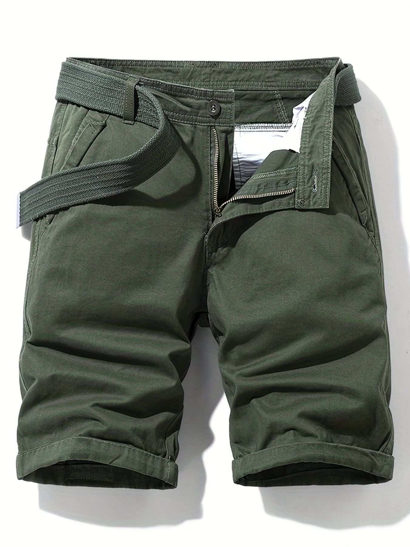 Men's Casual Cotton Cargo Shorts for Summer Outdoor Activities