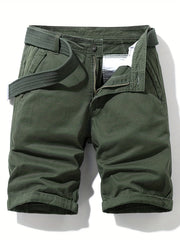 Men's Casual Cotton Cargo Shorts for Summer Outdoor Activities