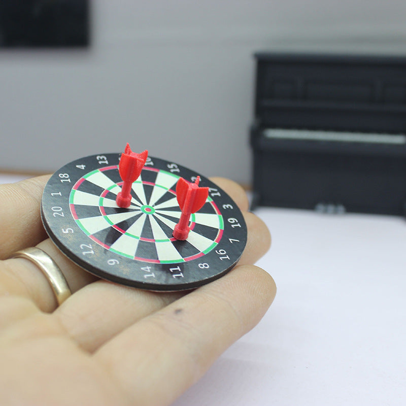 1:12 Scale Dartboard Model with Scoring Zones for Dollhouse Decor