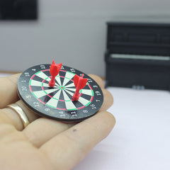 1:12 Scale Dartboard Model with Scoring Zones for Dollhouse Decor