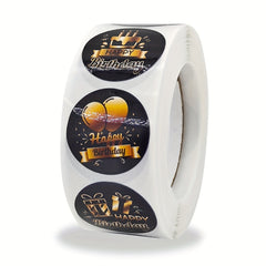 500 Birthday Party Stickers Roll Gift Decoration Self adhesive Stickers