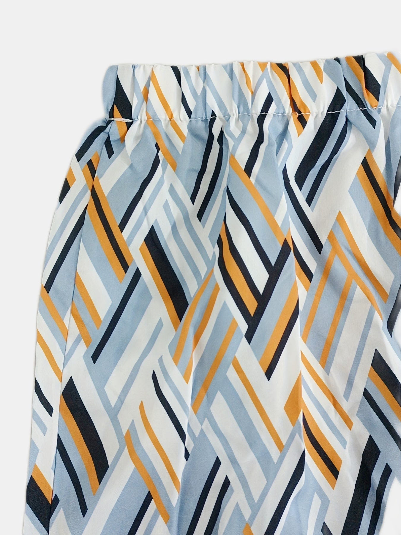  Basketweave Print Cami Top & Wide Leg Pants Set
