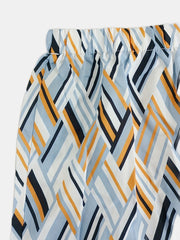  Basketweave Print Cami Top & Wide Leg Pants Set