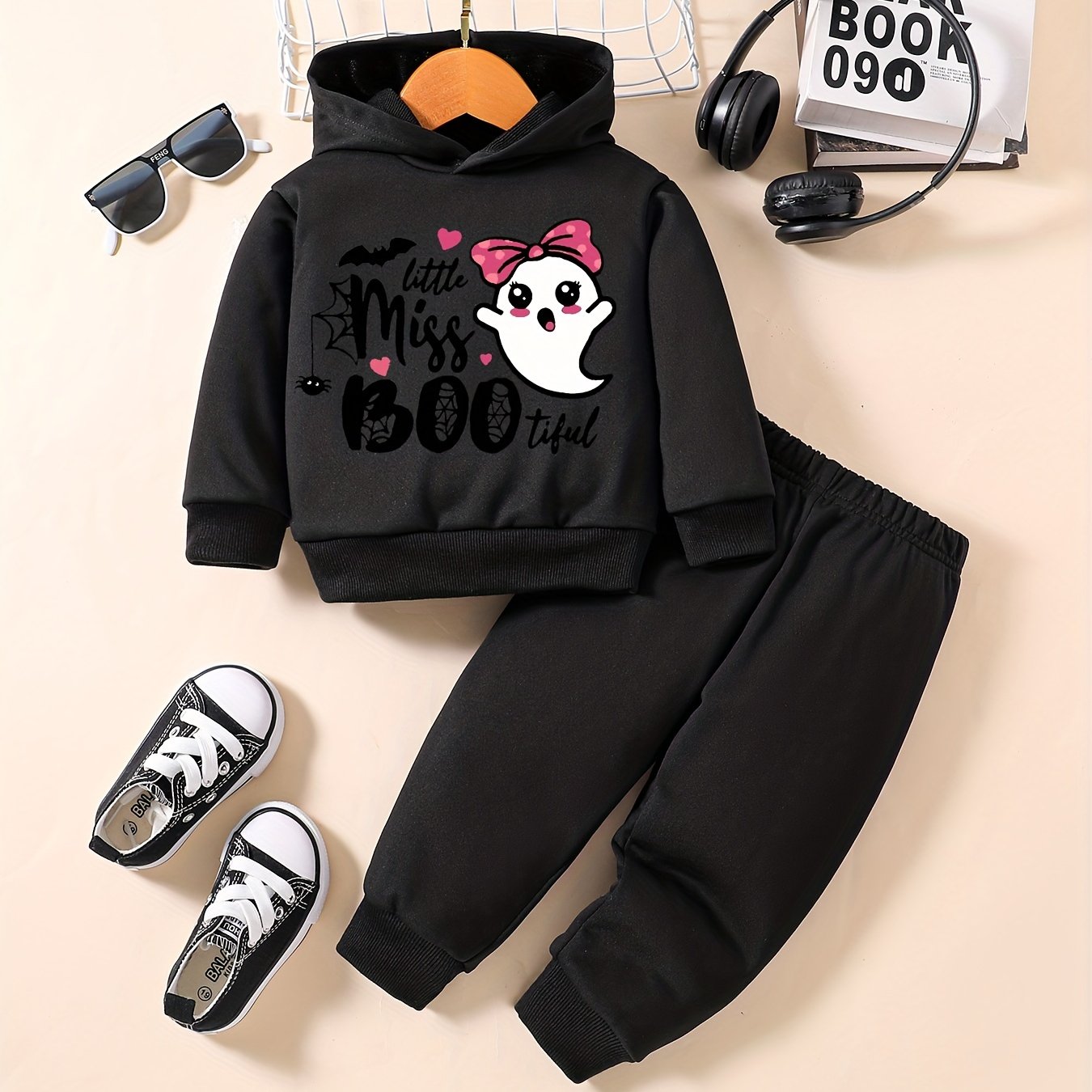 Baby Girl Ghost Halloween Party Sweatshirt Pants Outfit