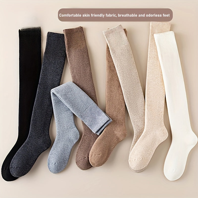 Men's Over the Knee Winter Woolen Socks Thick Warm Breathable Sweat-absorbing