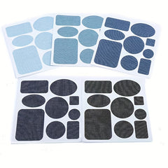 Denim Patch Multiple Sizes for Repairing Holes and Decorating Clo