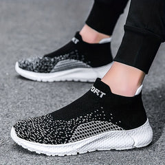 Men's Knitted Slip On Casual Shoes Breathable Lightweight Sock Shoes