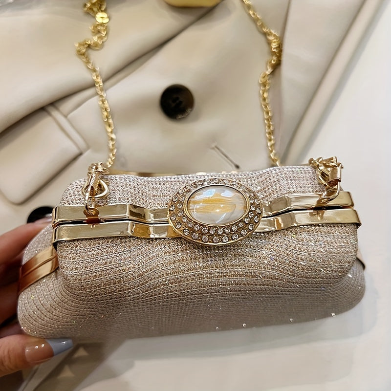 Rhinestone Evening Clutch Bag Formal Banquet Handbag Glitter
