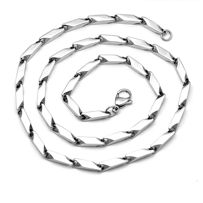 Men's Stainless Steel Arrow Bullet Chain Necklace