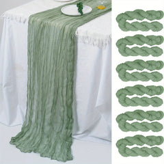 Boho Cheesecloth Table Runner for Wedding Bridal Shower Holiday